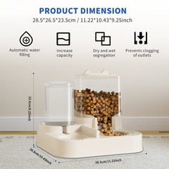 Transparent Automatic Pet Food & Water Dispenser