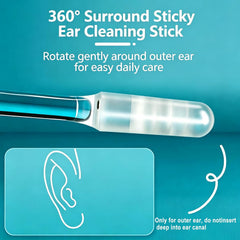 HAVENVOGUE 48-Piece Reusable Silicone Ear Wax Removal Kit, Sticky Ear Cleaning Sticks with Soft Tips & Dust Covers.