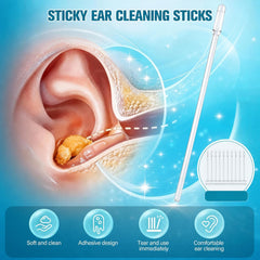 72-Piece Reusable Sticky Ear Cleaner with Soft Resin Tips, Washable Ear Wax Removal Picks for Adults & Hearing Aid Users