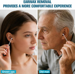 72-Piece Reusable Sticky Ear Cleaner with Soft Resin Tips, Washable Ear Wax Removal Picks for Adults & Hearing Aid Users