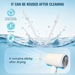 72-Piece Reusable Sticky Ear Cleaner with Soft Resin Tips, Washable Ear Wax Removal Picks for Adults & Hearing Aid Users