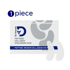DR VINCENT Peptide-Renew Collagen Eye Mask (1 Pair), Color-Changing Collagen Eye Patches with Peptide & Hyaluronic Acid, Smooth, Firm & Brighten under Eyes