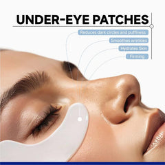 DR VINCENT Peptide-Renew Collagen Eye Mask (1 Pair), Color-Changing Collagen Eye Patches with Peptide & Hyaluronic Acid, Smooth, Firm & Brighten under Eyes
