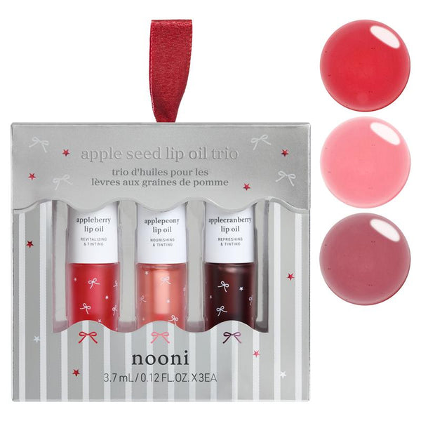 Nooni Korean 2025 Holiday Lip Tint Stain Trio Bundle | Glossy Lip Stain, Tinting & Long Lasting, Moisturizing Lip Care Hydrate Lipgloss Lipstick Makeup Glossy Hydrating Moisturizer Plump Trnasfer-Proof