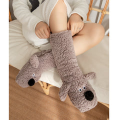 Cute Cartoon Dog Floor Socks – Winter Warm Cozy