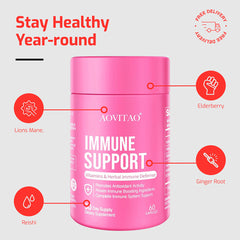 Immune Support Supplement with Mushrooms