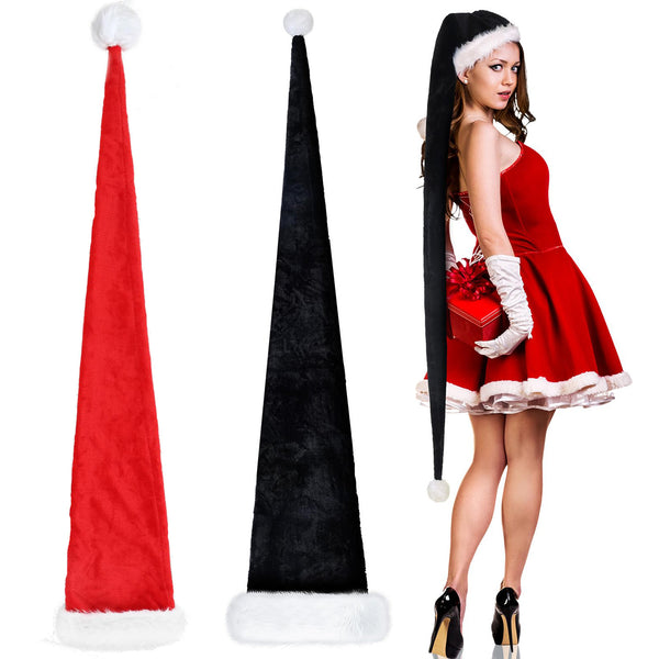 Extra Long Plush Santa Hat – Cozy Christmas