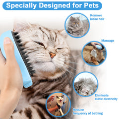 Cat Steam Brush for Shedding & Massage