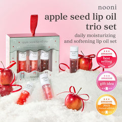 Nooni Korean 2025 Holiday Lip Tint Stain Trio Bundle | Glossy Lip Stain, Tinting & Long Lasting, Moisturizing Lip Care Hydrate Lipgloss Lipstick Makeup Glossy Hydrating Moisturizer Plump Trnasfer-Proof
