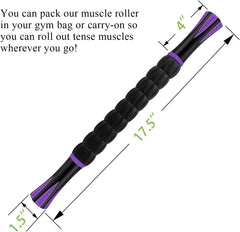 Deep Tissue Massage Roller Stick – Handheld Muscle Recovery & Fascia Massage Tool