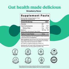 ColonBroom Psyllium Husk Powder (Strawberry, 30 Servings) - Colon Cleanse for Bloating Relief & Gut Health - Colon Broom Fiber Powder Drink - Vegan, Gluten Free, Non-GMO Fiber Powder Supplement