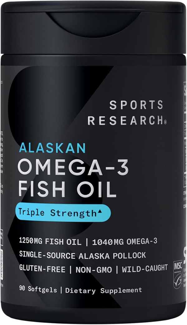 Sports Research Omega-3 Fish Oil 1250 – Triple Strength