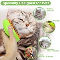 3-in-1 Pet Steam Brush for Cats & Dogs