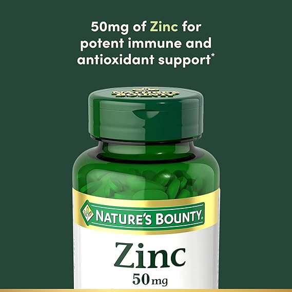 Nature’s Bounty Zinc 50mg Immune Support – 250 Caplets
