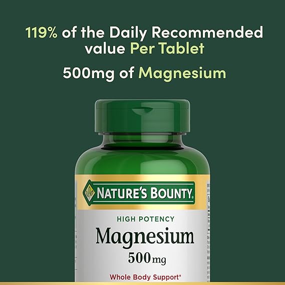 Nature’s Bounty Magnesium 500mg – Bone & Muscle Support