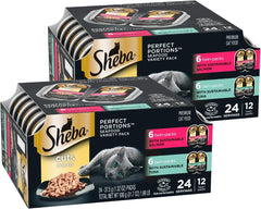 Sheba Portions Cat Food Salmon & Tuna (72 Servings) (Pack of 2)