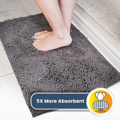 Grey Microfiber Non-Slip Muddy Mat – 30x19