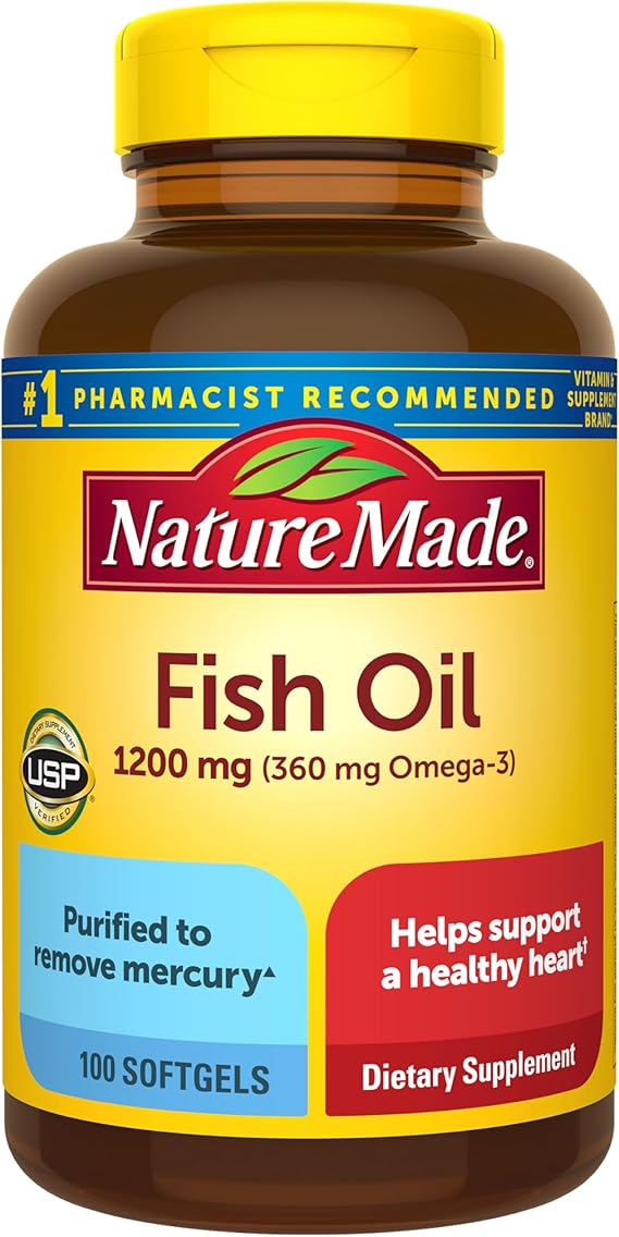 Nature Made Fish Oil 1200mg – Heart Support Omega-3
