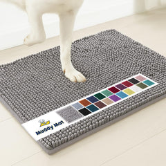 Grey Microfiber Non-Slip Muddy Mat – 30x19