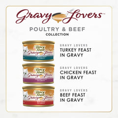 Purina Fancy Feast Gravy Lovers Wet Cat Food Pack of 24