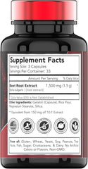 Beet Root Capsules 1500 Mg - 100 Capsules | Beet Root Powder Extract Capsules | Non-GMO & Gluten-Free | Produced in The USA | TNVitamins