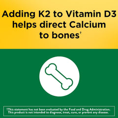 Nature Made Vitamin D3 + K2 5000 IU – Bone Support