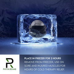 Phyya Rehab Ice Roller Ball – Cold Therapy Massage Roller for Muscles, Feet & Plantar Fascia