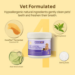Dog & Cat Teeth Wipes for Fresh Breath