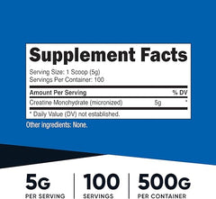Nutricost Creatine Monohydrate 500g – Strength & Performance