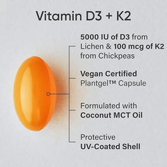 Sports Research D3 + K2 5000 IU – Bone & Immune Support