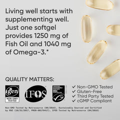 Sports Research Omega-3 Fish Oil 1250 – Triple Strength