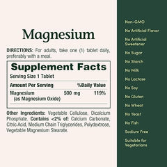Nature’s Bounty Magnesium 500mg – Bone & Muscle Support