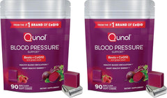 Qunol Beets Chews for Blood Pressure Support,3 in 1 Beets + CoQ10 + Grape Seed Extract,Supports Healthy Blood Circulation & Heart Healthy Energy,90 Chews,(Pack of 2)