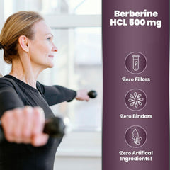 Simply Natures Pure Premium Berberine HCl 500mg - 120 Capsules - Cardiovascular Gastrointestinal Immune Support - Chromium Cinnamon