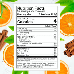 Total Tea SIimming Detox Tea Caffeine Free - 25 Day Detox - Herbal Tea with Chamomile, Hibiscus Tea & Ginger Root for Colon Cleanse – Natural Citrus & Cinnamon Fruit Tea for Digestive Health