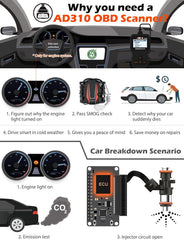 ANCEL AD310 OBD2 Scanner Car Code Reader Diagnostic Tool 1996+ Vehicles