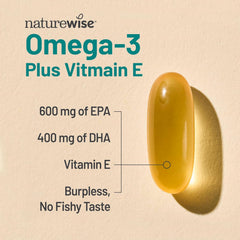 NatureWise Omega-3 Fish Oil 1000mg – Heart & Brain Support