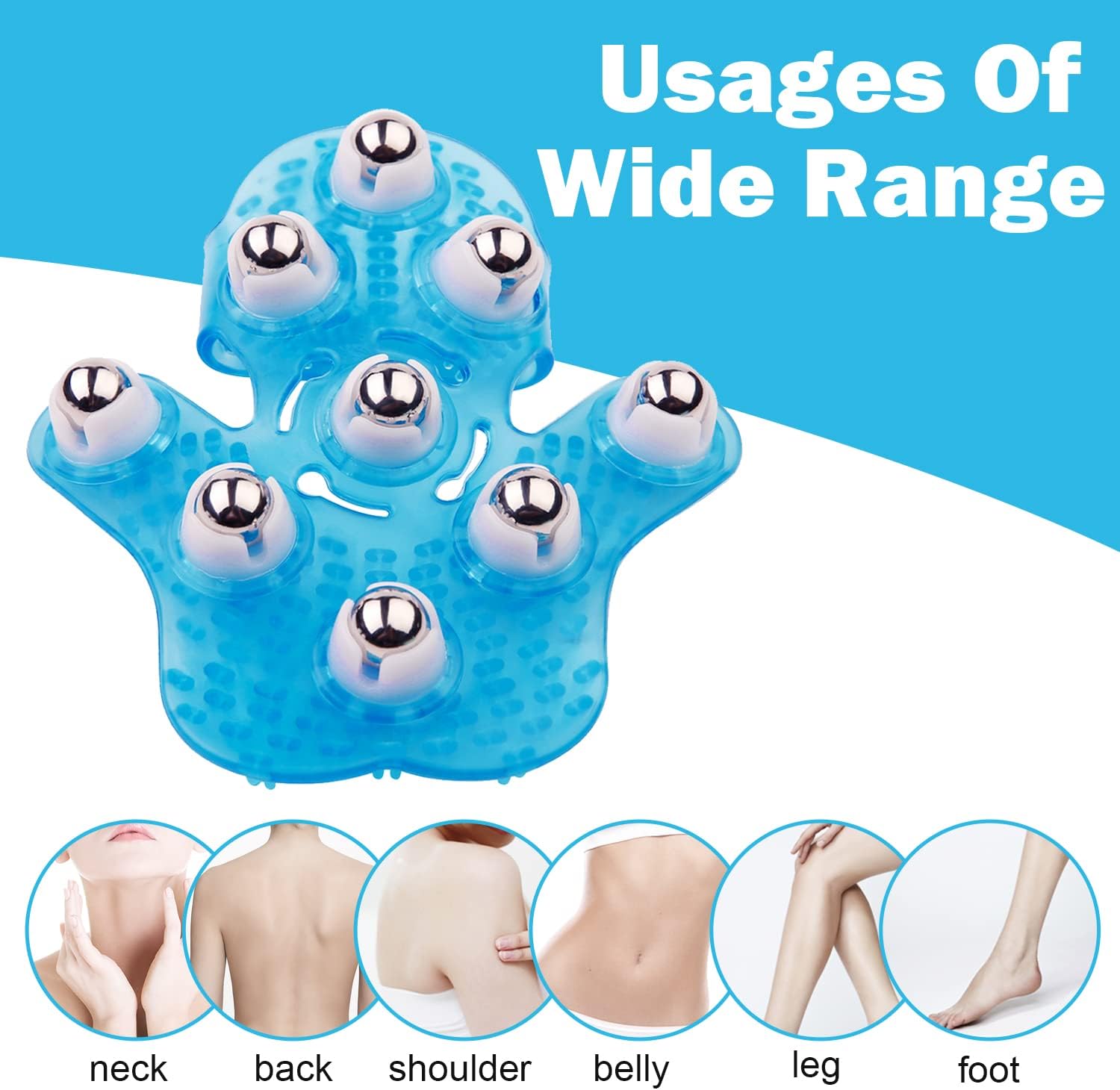 Portable Handheld Massage Ball – Roller Massager for Back, Neck, Feet & Shoulders