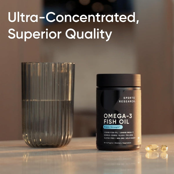 Sports Research Omega-3 Fish Oil 1250 – Triple Strength