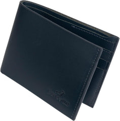 Leather Wallet for Men, Full Grain Genuine Leather Bifold Wallet, RFID Blocking Slim Wallet for Men (Navy)