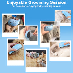 Cat Steam Brush for Shedding & Massage