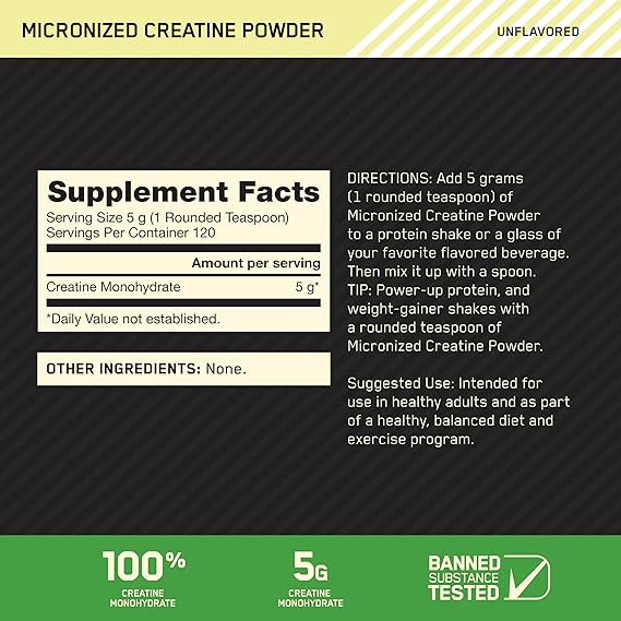 Optimum Nutrition Creatine 600g – Strength & Performance