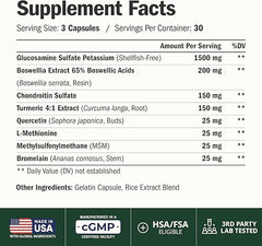 Glucosamine Chondroitin MSM – Joint Support Formula