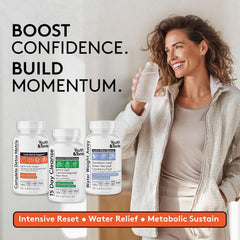 Click to see full view Youth & Tonic 3pk Detox Cleanse Kick-Off - Colon Cleanser & Water Loss Support - 15 Day Weight Management for Bloating & Water Retention Relief, Body, Gut & Colon Cleanse - 90 Capsules for Women & Men