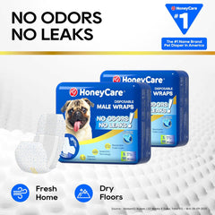 All-Absorb Male Dog Wraps – Small, 50 Count