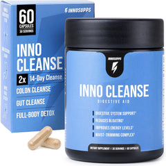 InnoSupps Inno Cleanse 2X 14 Day Colon & Detox Flush, Waist Trimming Complex, Gut Cleanse, Digestive System Support, Stool Softener & Reduced Bloating & Occasional Constipation Relief