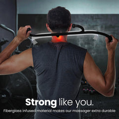LiBa Back Massager Trigger Point Cane, Deep Tissue Back Neck Massager Black