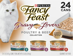 Purina Fancy Feast Gravy Lovers Wet Cat Food Pack of 24