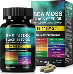 Sea Moss & Black Seed Oil Capsules – Immunity + Energy