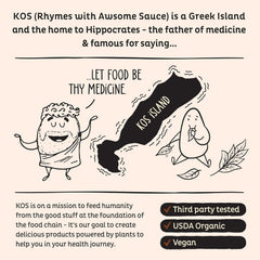 KOS Vegan Protein Powder, Chocolate USDA Organic - Low Carb Pea Protein Blend, Plant Based Superfood with Vitamins & Minerals - Keto, Soy, Gluten Free - Meal Replacement for Women & Men - 10 Servings
